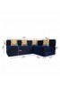 Nudge Queen L-Type Corner Sofa Cum Bed Fordable Mattress with Cushion Comatose EPE & PU Foam 72x60 Blue